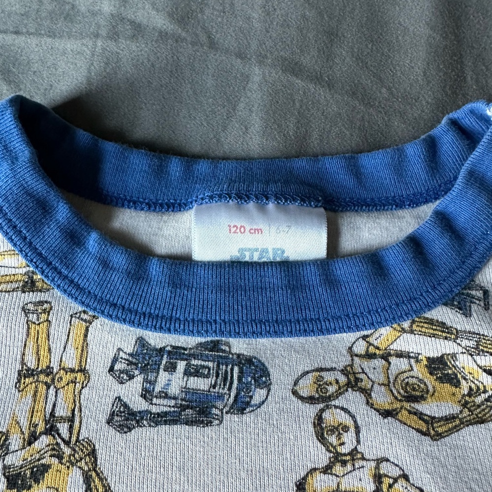Hanna Andersson Robot Print Pajama Set - Blue and Yellow - Picture 2 of 3